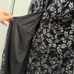 NBD Revolve  Laney Wrap‎ Dress Women’s Size Small Black Silver Mesh Lace Floral Photo 6