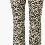 Tuckernuck Leopard Ashford Pants Cropped Kick Hem Cream Brown Tan Size Small Photo 0