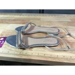 Jewel Badgley Mischka Slingback Women's 8.5 Silver Bridget Embellished Sandals Photo 4