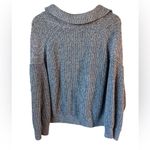 Free People Womens Size Large Love This City Blue Knit Collared Sweater Bohemian Photo 1