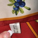 Red Floral Designer Italian Designer Handkerchief Purse Sash Or Strap Wrap Scarf Photo 7