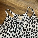 Loft  Black & White Polka Dot Sleeveless Blouse Size M Photo 2