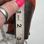 Garnet Hill  Size 7 Booties Orange Suede Ankle Boots Zip Italy Leopard Women’s Photo 12