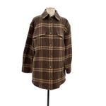 Everlane  The Italian Rewool Oversized Shirt Jacket Plaid Brown Size XL Photo 2