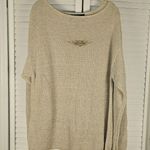 Harley Davidson Womens‎ Beige Embroidered Knit Logo Sweater Medium Tan Photo 0