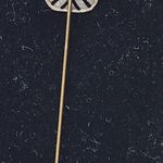 Gold Tone Rhinestone Crystal Stick Lapel Coat Scarf Pin Womens Accessories Photo 1