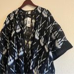 l*space NWT L* Shibori Seas Go With the Flow Cover Up Kimono One Size Midnight Blue Photo 2