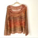 Free People  Crochet Back Bell Sleeve Sweater size small Photo 6