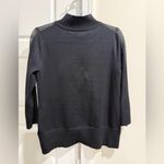 Cable & Gauge Black Rhinestones Sparkle Sweater Mock Neck Holiday Party M FLAW Photo 5