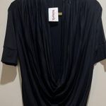 Double Zero NWT ~  Scoop Neck Short Sleeve Blouse ~ Size Medium ~ Black Photo 0