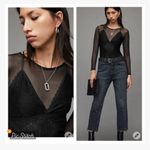 All Saints Nyla Black Lace Bodysuit Photo 1