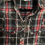 Vintage Havana  Distressed Black and Red Plaid with inside out theme. Size M Photo 1