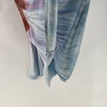 Chaser ‎ Tie Dye Stretch Silky Basics Rib Waist Faux Wrap Midi Skirt Lightweight Photo 8