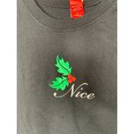 Target Stores Womens Size L Nice Holly Christmas Tee Vintage Black Crew Neck Photo 1