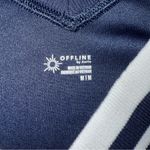 Aerie Offline by ChillUp Navy V-Neck Dress with White Trim Photo 12