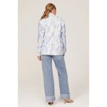 Thakoon Collective Tie Dye Pastel Blazer Jacket Blue White Womens 4 Photo 2