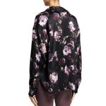 Vince Night Garden Lapel Collar Popover 100% Silk Rose Print Blouse W1782 Sz XS Photo 1