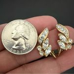 Vintage A&S ATTWOOD & SAWYER Clear Swarovski Crystal Necklace & Earrings w/ Box Gold Photo 6