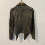 Lulus  Wild at Heart Olive Green Vegan‎ Suede Moto Jacket NWT Size S Photo 3
