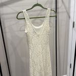 White Lace Long Maxi Gown with Slit Photo 5