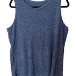Patagonia ‎ Worn Wear Hemp Cotton Stripe Tank Top Medium Blue EUC Photo 0