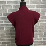 Vintage Burgundy Sweater | Cap sleeve | Shoulder Pads | Women’s Size Medium Red Photo 4