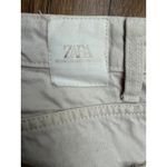 ZARA  Denim Collection High Rise Straight Jeans Raw Hem off white Women's Sz 2 Photo 5