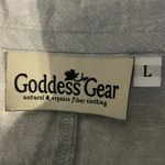 Boho Lagenlook Goddess Gear Ruffle Hemp and Organic Cotton Jacket Blue Size L Photo 4