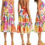 Farm Rio Chita Floral Print Halter Midi Dress Photo 0