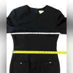 Brooks Brothers  100% Wool Sheath Dress Classic Black Gold Buttons Womens 8 Photo 6