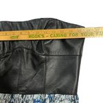 Sachin + Babi  Leather & Blue Printed Pleated Accents Strapless Maxi Long Dress Photo 5