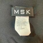 MSK Y2K Red Black Animal Print Blouse Large Ruffle Sheer Flutter Sleeve USA READ Photo 2