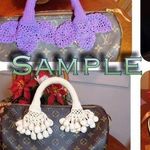 Handmade Dark Green crochet Handle Cover for Handbags Photo 2