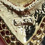 Vintage A.J.C. Signed Egyptian Cat Green Eyes Gold Photo 11