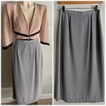 Vintage 90’s Paul Harris gray pencil maxi skirt career chic Size 6 Photo 0