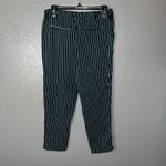 MNG Casual Green & Black Striped Drawstring Pajama Pants (Size Small) Photo 3