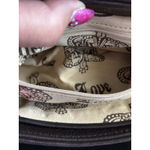 Juicy Couture Brown Leather Clutch Bag No Strap Studs Tassel Key Slvr Harware Photo 5