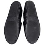 Vince Black Bogart Eelskin Leather Flats Loafers Slip On Shoes Photo 9
