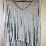 Emma & Sam Oversized Boho Minimalist Athleisure Elevated Casual Basic Gray Top Womens Small Photo 0