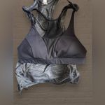 Lululemon Size 8 Glide And Stride Tank A/B Bra Top Black HBLK Mesh Run Yoga Photo 7