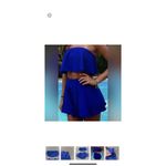 Lulus  2 Piece Set |‎ Blue Strapless Shirt And Blue Skort Photo 7
