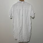 J.Crew  Capitaine Linen Shirt Dress Size Large White Belted Resortwear Minimalist Photo 4