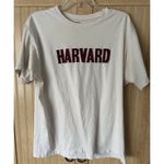 Harvard Off White Embroidered Logo Short Sleeve Pima Cotton T Photo 4
