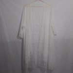 White Bridal Chic Elegant White Sheer Embroidered Kimono Cover Up Size OS Photo 4
