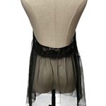 Victoria's Secret Babaydoll Lace Mesh Halter Slip Dress Sexy Lingerie Black Sz L Photo 3