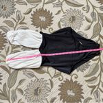 Mainstream Vintage Swimsuit Black White One Piece Bodysuit Grecian S Small 12 Photo 2
