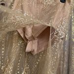 BLITHE Skirt Shorts Top Set Nude Sparkly Gold Glittery Mesh Girly Outfit XS/S Photo 6