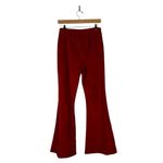 Aerie NWT Groove-On Ribbed Velour Flare Pants Womens M Red Cotton 70s Retro Photo 4