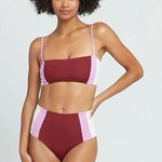 l*space NEW L* Portia Girl Bikini Bottoms & Rebel Heart Top Sangria Rosebud Set Photo 0