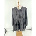 KIRUNDO Women's Ruffle Mock Neck Tiered Dress Black Size Large NWT Wednesday Photo 11
